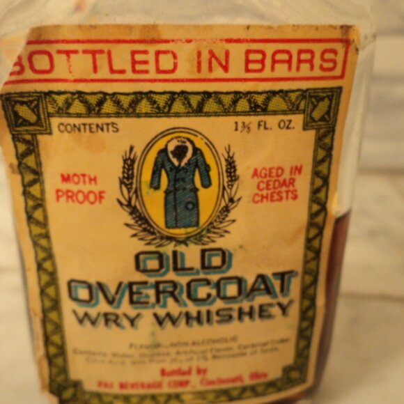 antique novelty bottle "Old Overcoat" - Picture 2 of 4